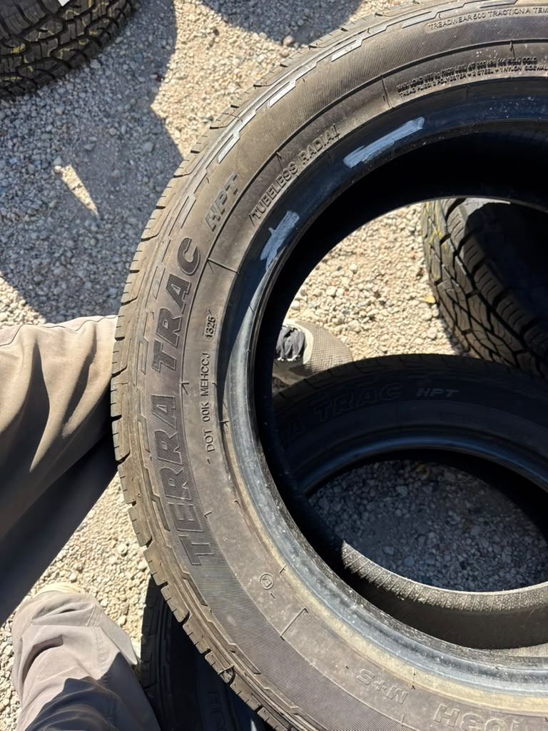 235/60R18 Pair (2 Used Tires) Hercules Terra Trac HPT