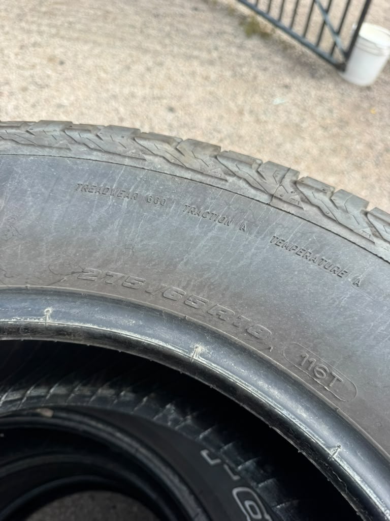 275/65R18 Set (4 Used Tires) Bfgoodrich Trail Terrain - 📍 Commerce City