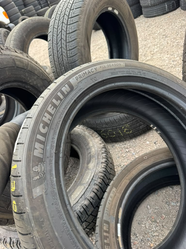 235/45R18 Pair (2 Used Tires) Michelin Primacy