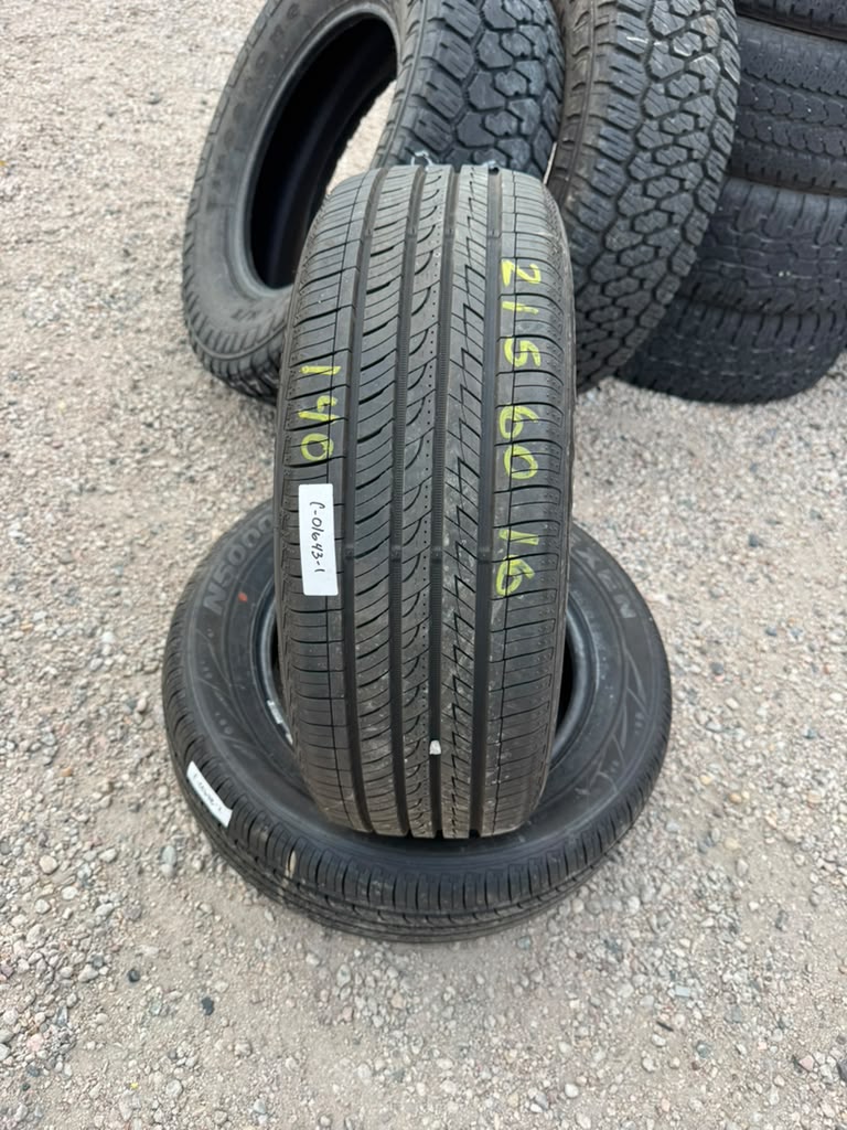 215/60R16 Pair (2 Used Tires) Nexen N5000 Plus