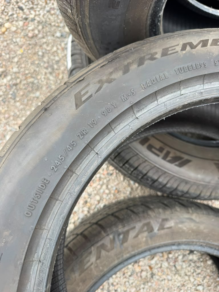 245/45R19 Pair (2 Used Tires) Continental Extreme Contact - 📍 Commerce City