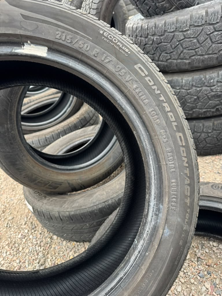 215/50R17 Pair (2 Used Tires) Continental Control Contact