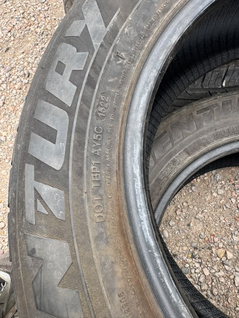 215/60R16 Pair (2 Used Tires) Sentury Touring