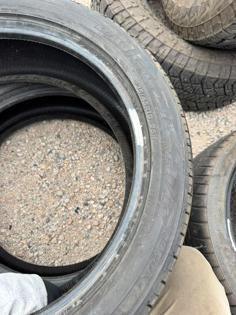 235/45R19 Pair (2 Used Tires) Bridgestone Dueler HP Sport