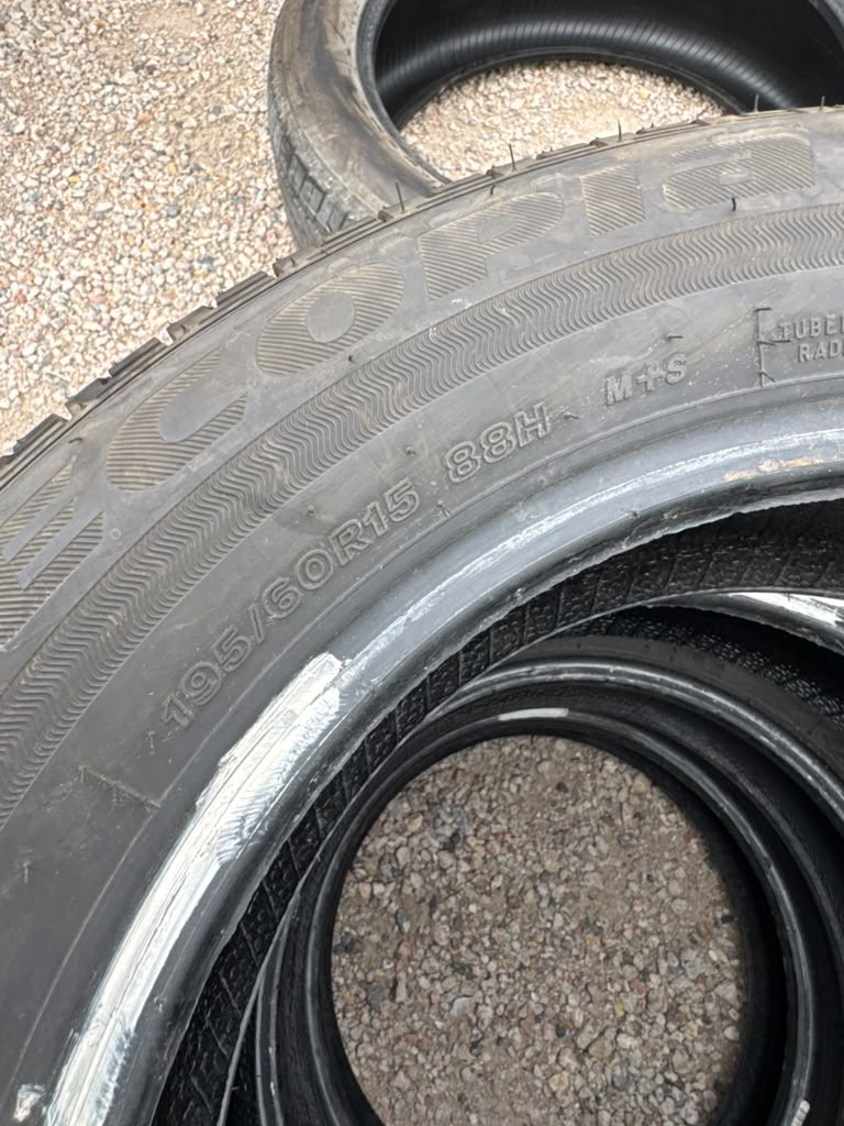 195/60R15 Set (4 Used Tires) Bridgestone Ecopia EP422 Plus