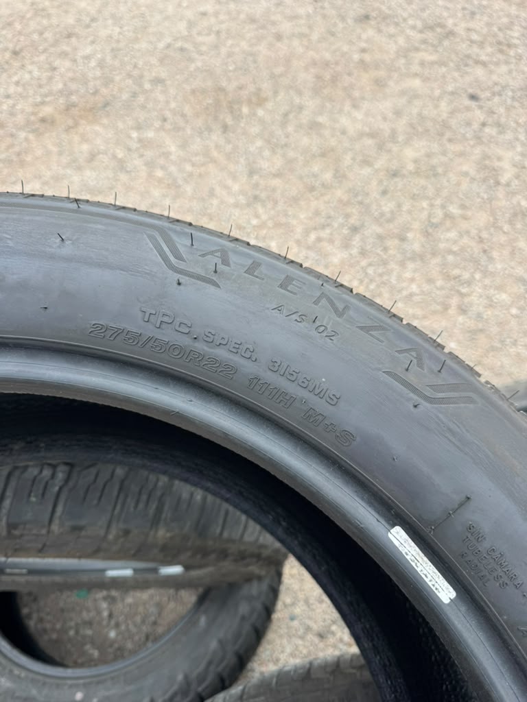 275/50R22 Set (4 Used Tires) Bridgestone Alenza - 📍 Commerce City