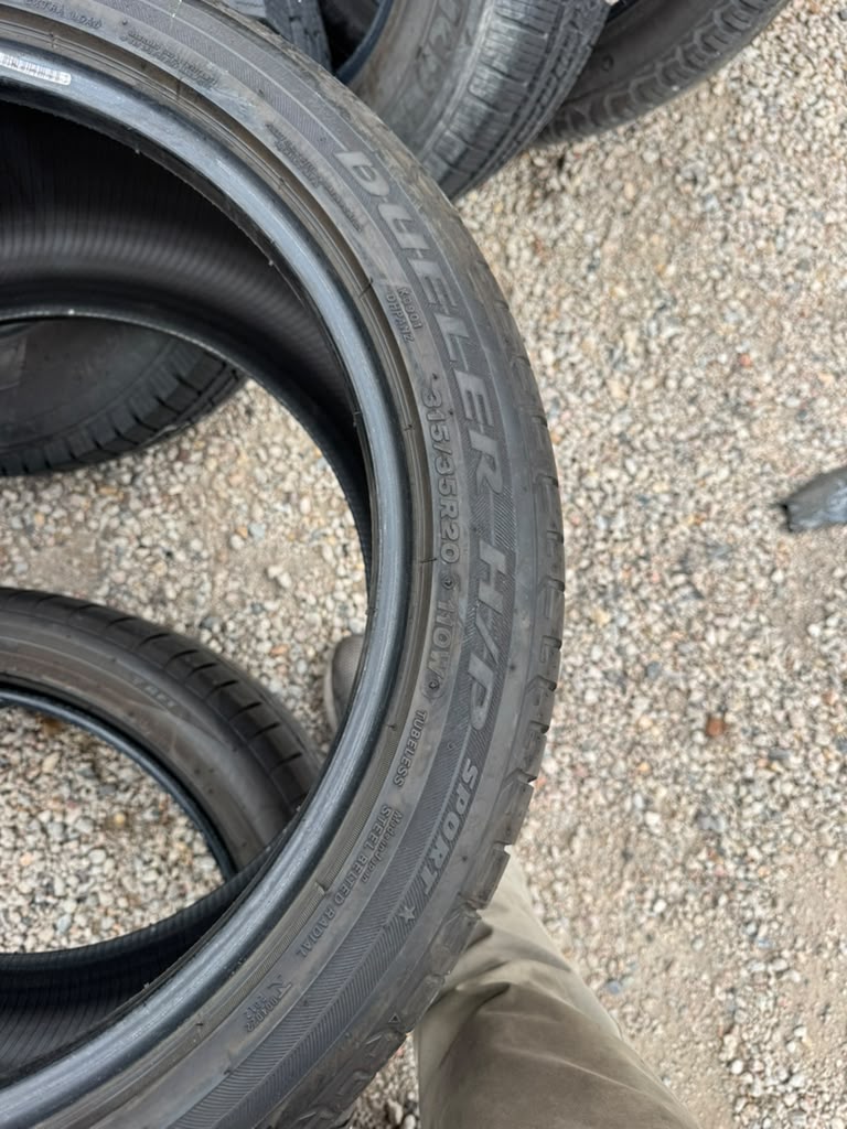315/35R20 Pair (2 Used Tires) Bridgestone Dueler HP Sport - 📍 Commerce City