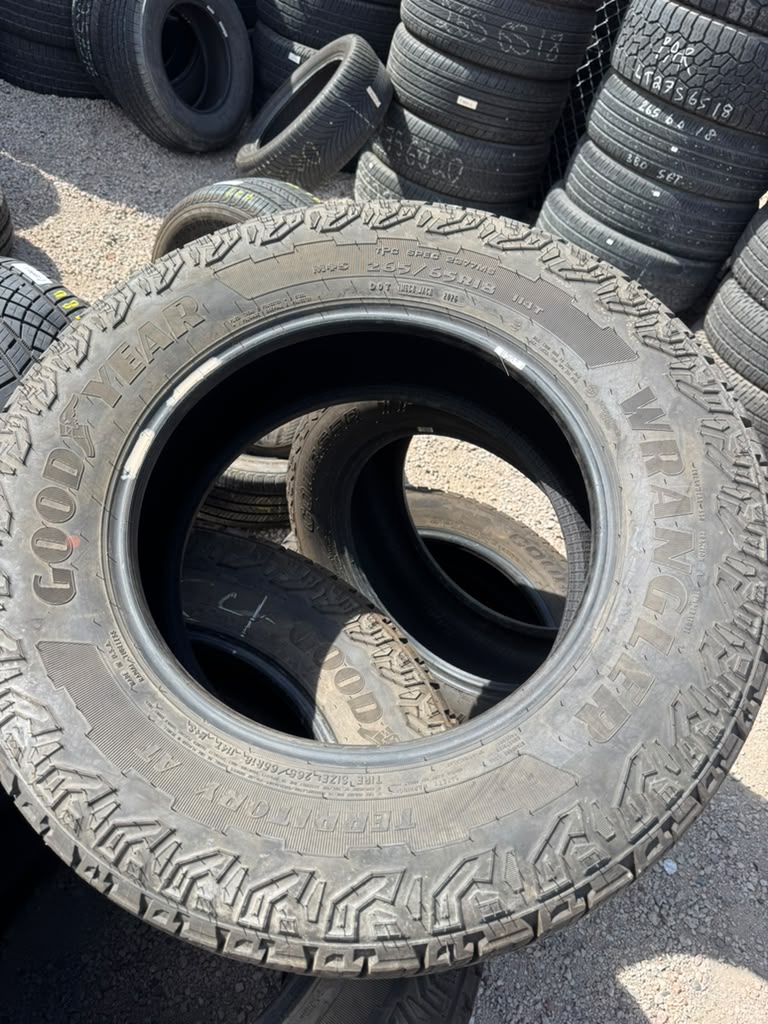 265/65R18 Set (4 Used Tires) Goodyear Wrangler Territory AT - 📍 Commerce City