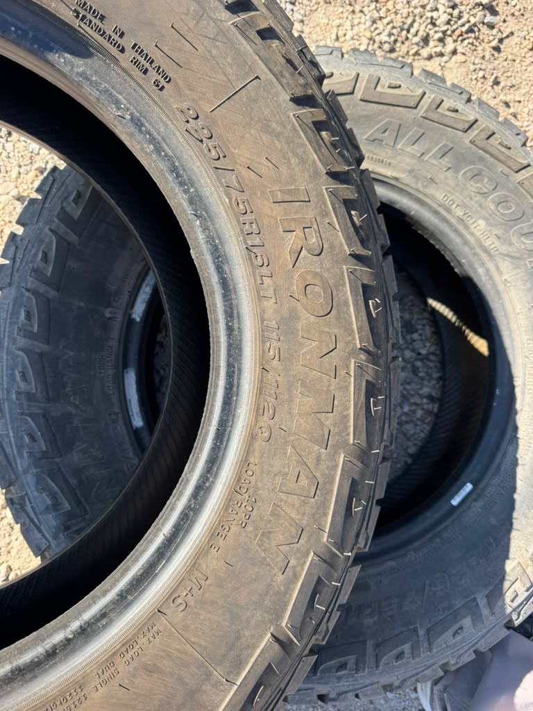 LT225/75R16 Pair (2 Used Tires) Ironman All Country - 📍 Commerce City