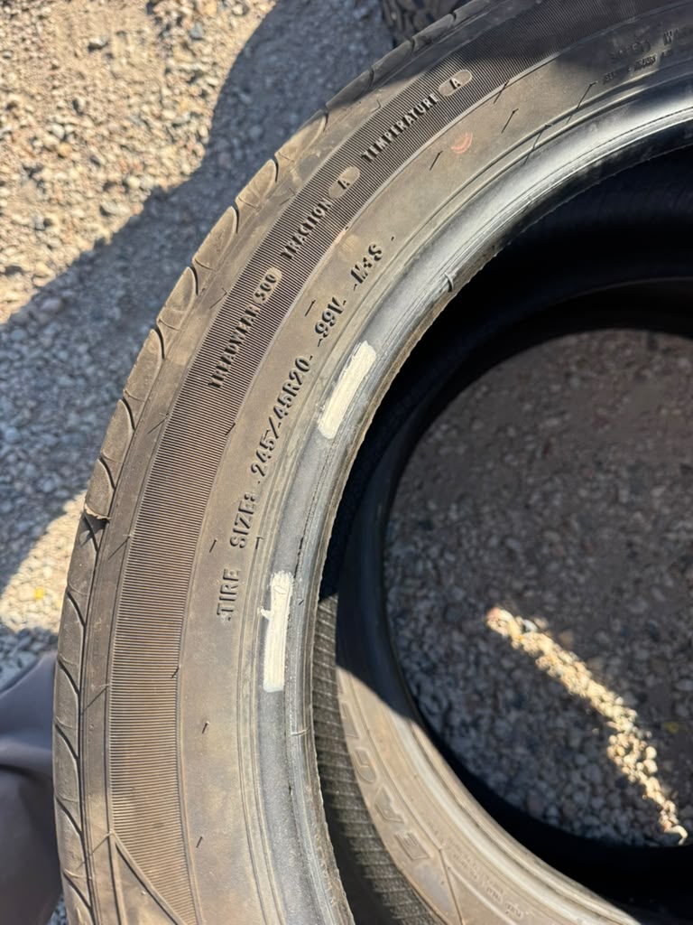 245/45R20 Pair (2 Used Tires) Goodyear Eagle Touring - 📍 Commerce City