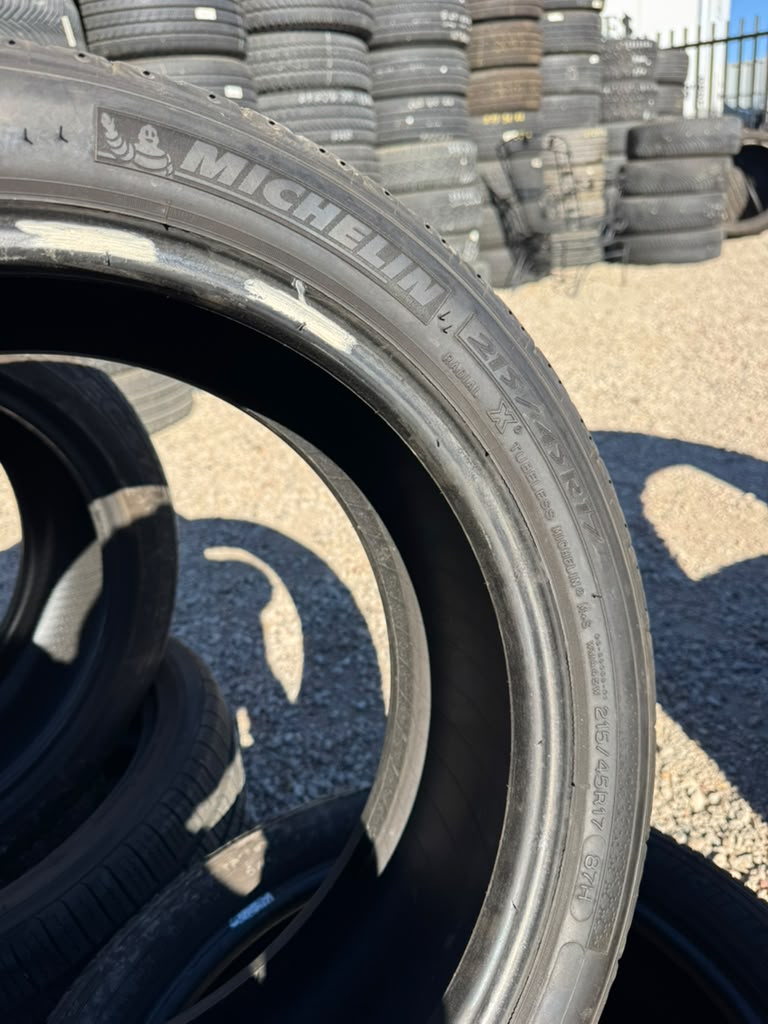 215/45R17 Pair (2 Used Tires) Michelin Premier