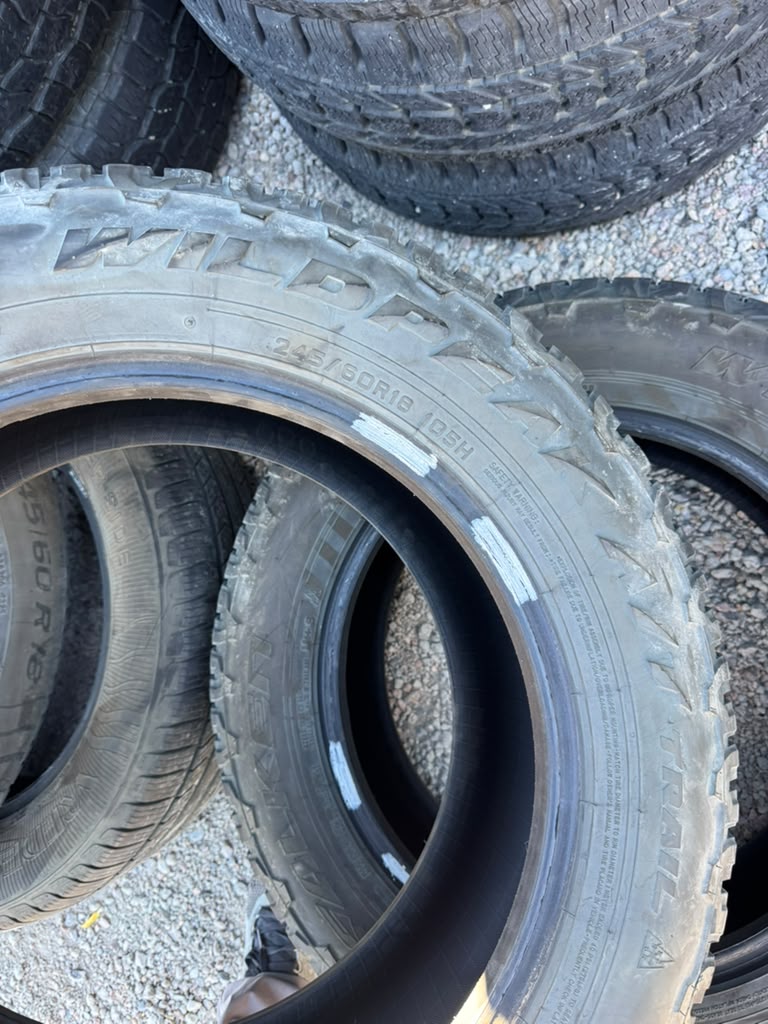 245/60R18 Pair (2 Used Tires) Falken WildPeak Trail - 📍 Commerce City