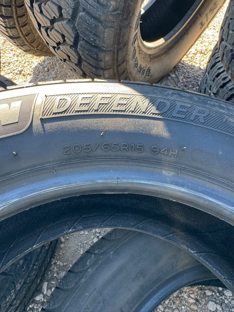 205/65R15 Pair (2 Used Tires) Michelin Defender T+H
