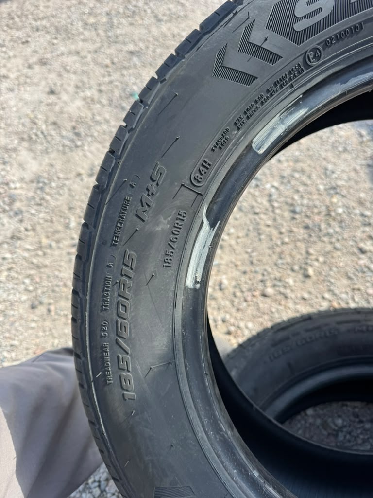 185/60R15 Pair (2 Used Tires) Mastercraft Stratus