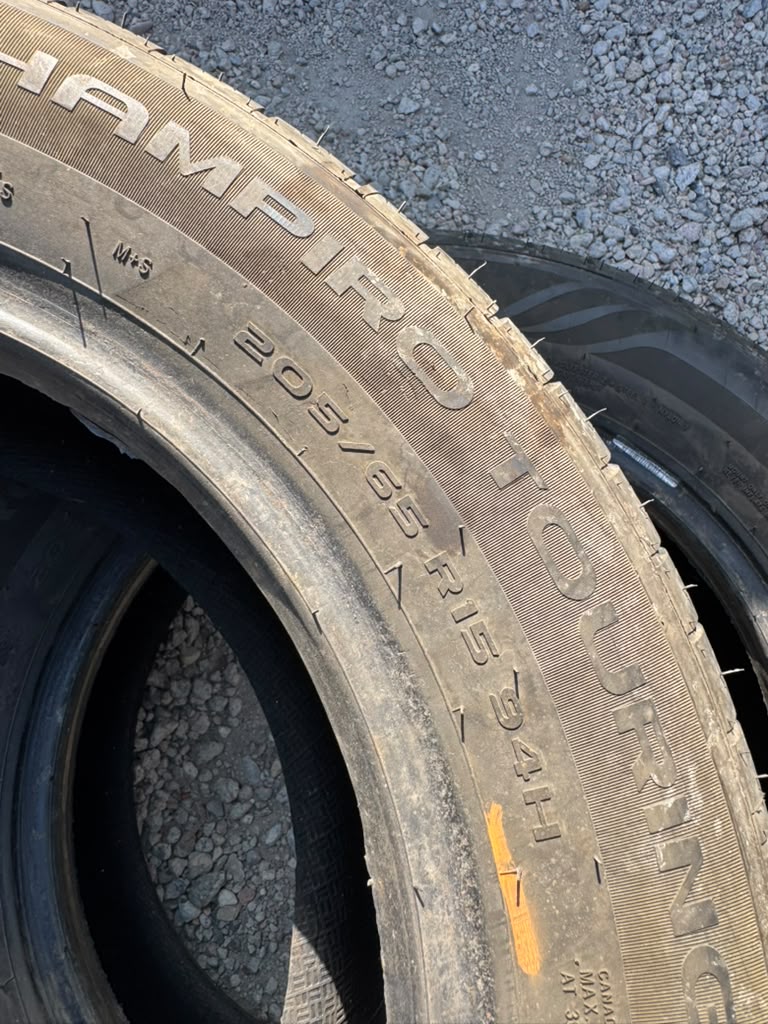 205/65R15 Pair (2 Used Tires) Gtradial Champiro Touring
