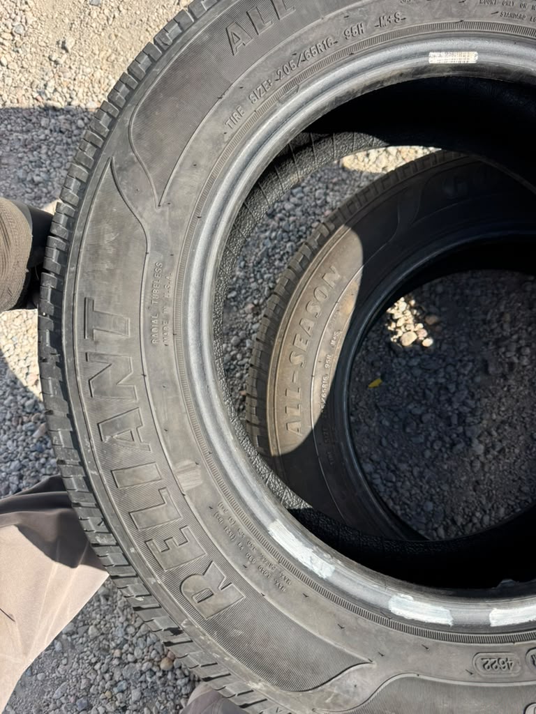 205/65R16 Pair (2 Used Tires) Goodyear Reliant