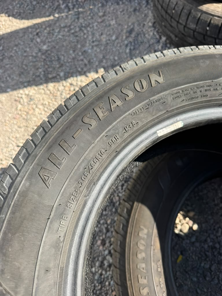 205/65R16 Pair (2 Used Tires) Goodyear Reliant