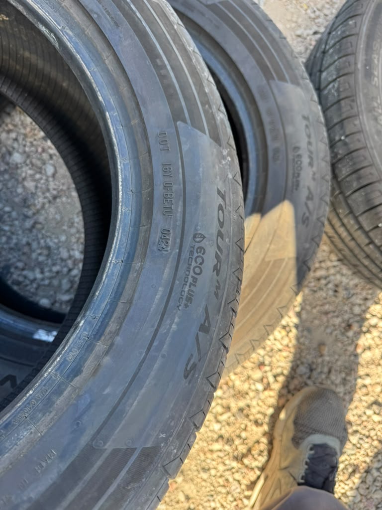 225/55R17 Pair (2 Used Tires) Continental Control Contact