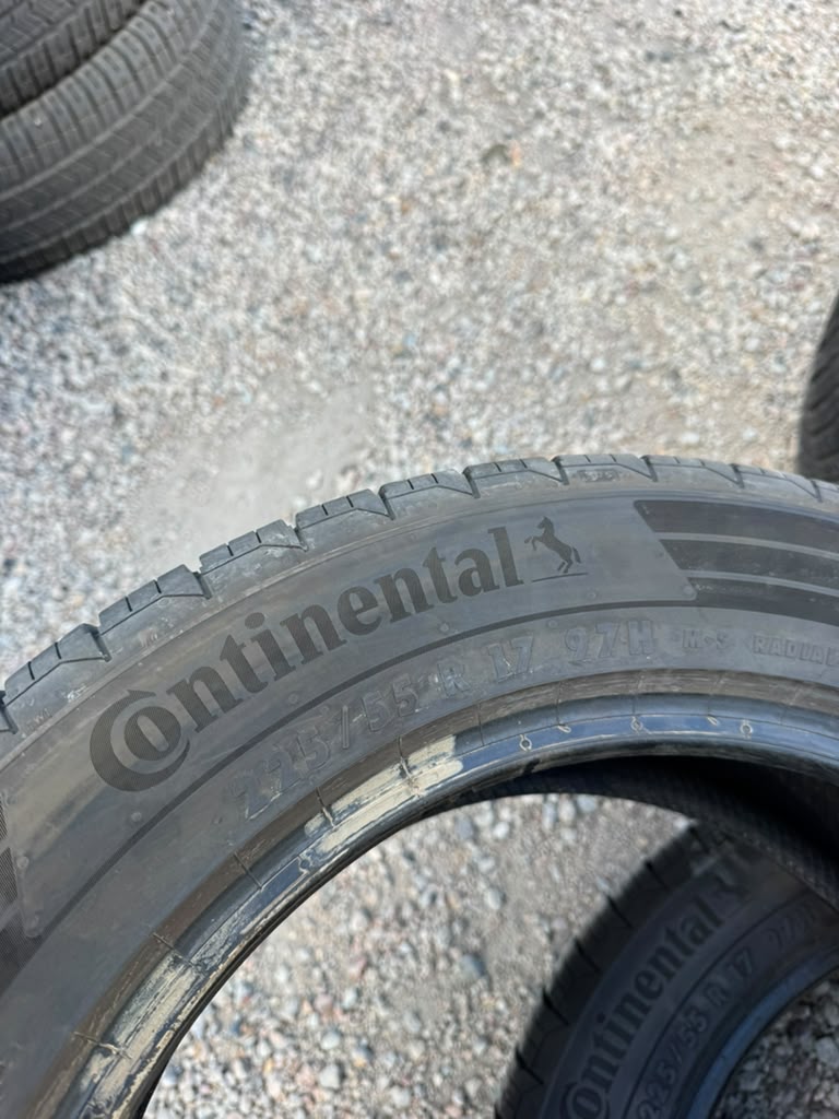 225/55R17 Pair (2 Used Tires) Continental Control Contact