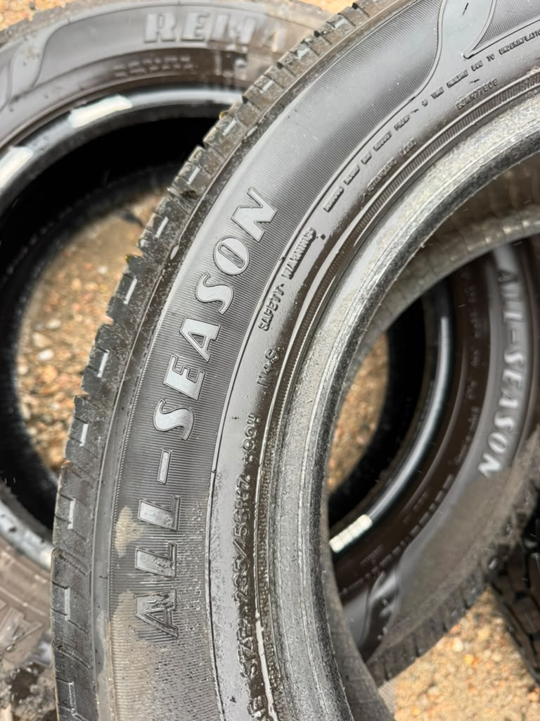 235/55R17 Pair (2 Used Tires) Goodyear Reliant