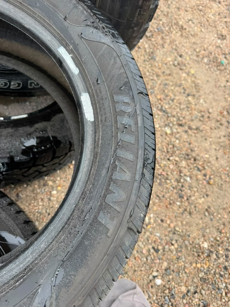 235/55R17 Pair (2 Used Tires) Goodyear Reliant