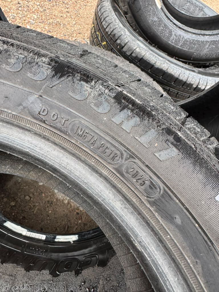 235/55R17 Pair (2 Used Tires) Goodyear Reliant