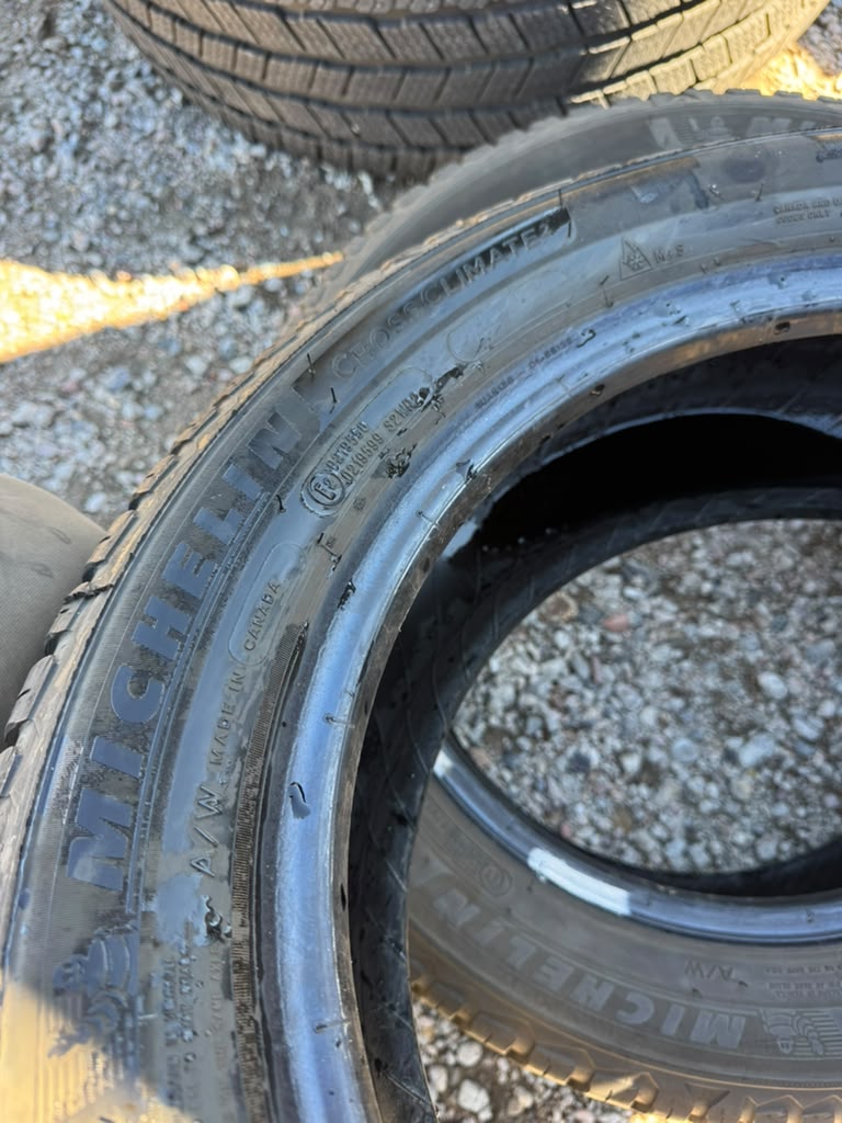205/55R16 Pair (2 Used Tires) Michelin Cross Climate