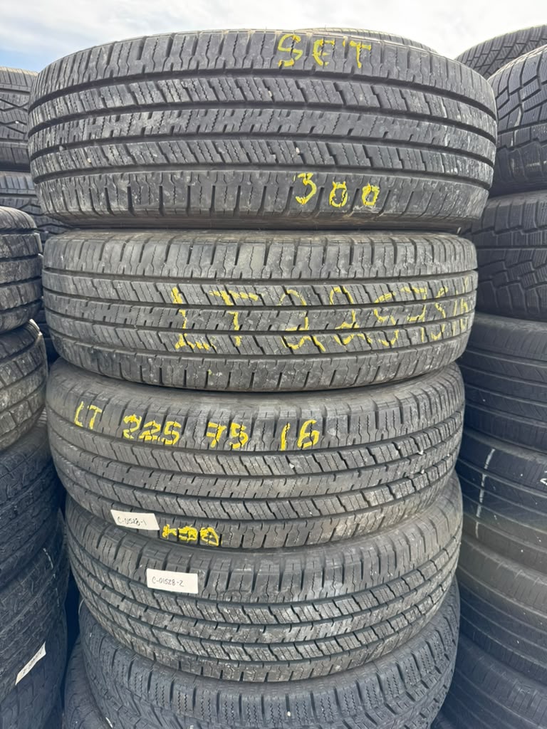 LT225/75R16 Set (4 Used Tires) Hankook DynaPro HT - 📍 Commerce City